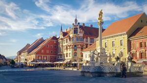 Lovely square in Maribor, Slovenia